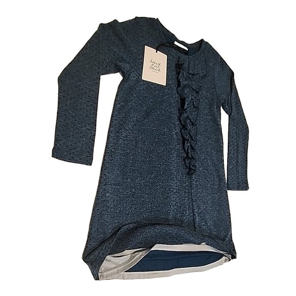 new DEUX PAR DEUX  size 10 youth girls long sleeve tunic Sweater fun party Dress - Picture 4 of 5